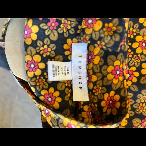 TopShop floral print, long sleeve, maxi dress size 4 - Picture 5 of 5